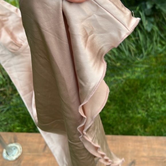 LENA MEDOYEFF SILK PINK MIDI DRESS OR SLIP XS - Picture 13 of 16